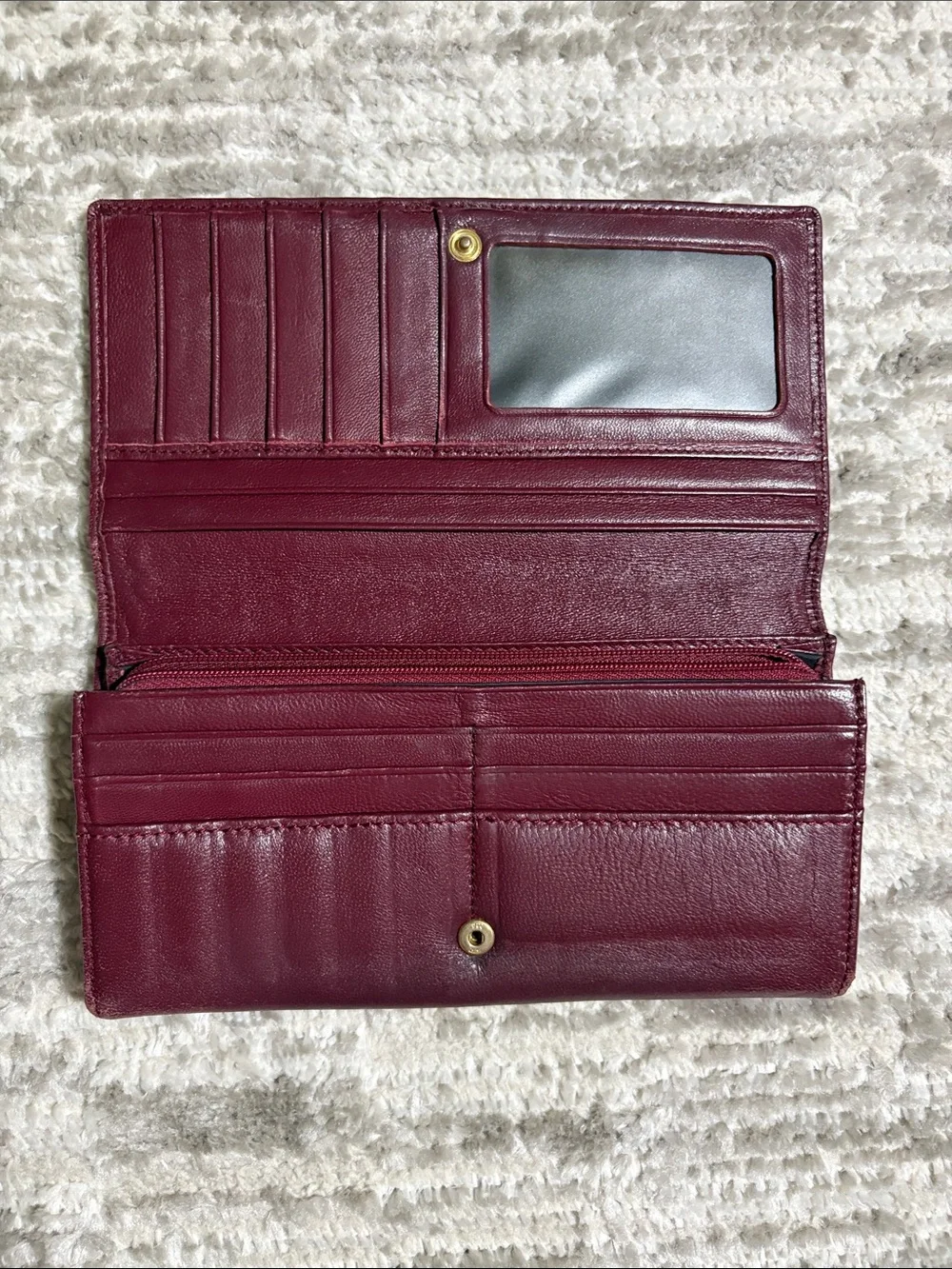 Vivienne Westwood Plum Leather Continental Wallet with Orb Emblem